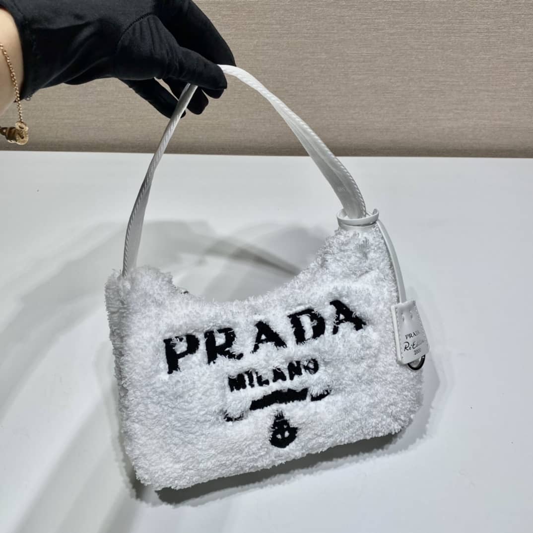 Prada Satin Re-Edition 2000 Crystal Mini Hobo - DEEPREPS
