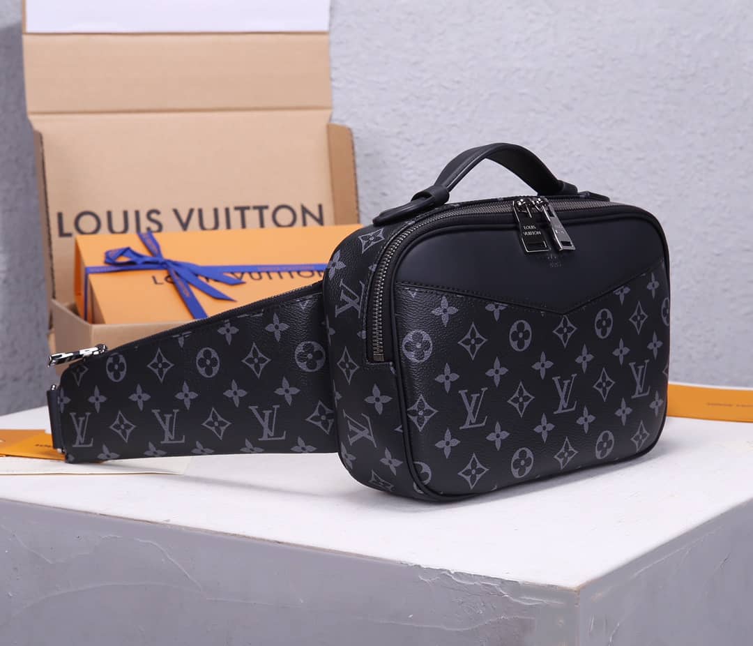 LV Bum Bag Dupe Monogram Eclipse  Waist Pouch hip body M42906 - DEEPREPS
