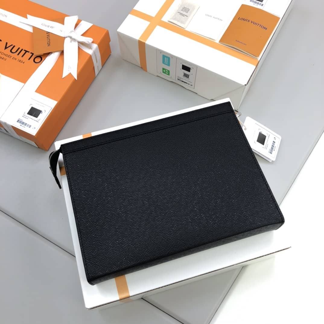 Louis Vuitton Pochette Voyage MM Replica Clutch Black M30395 - DEEPREPS