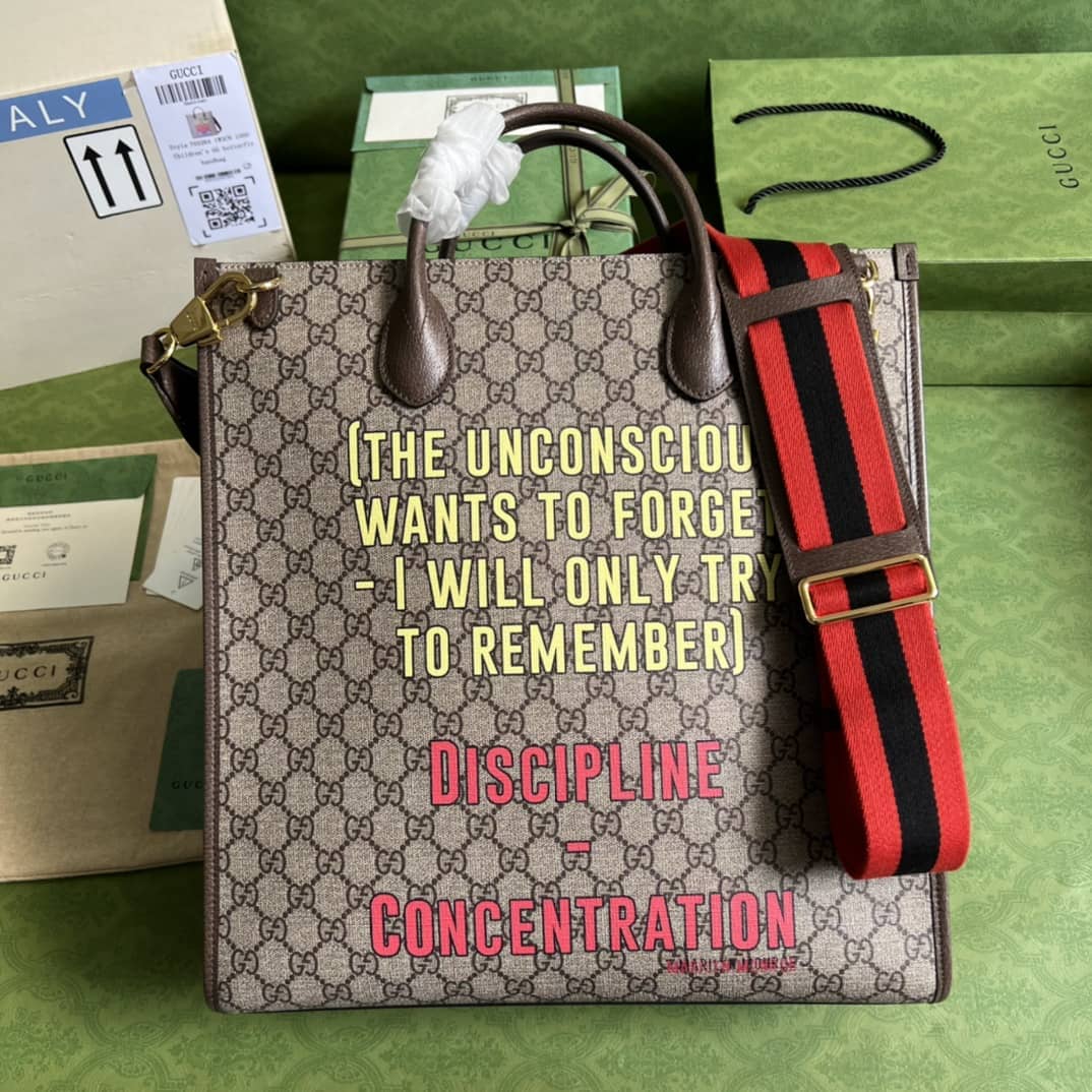 Gucci Cherry Print Medium Tote 703264 Replica Bag - DEEPREPS