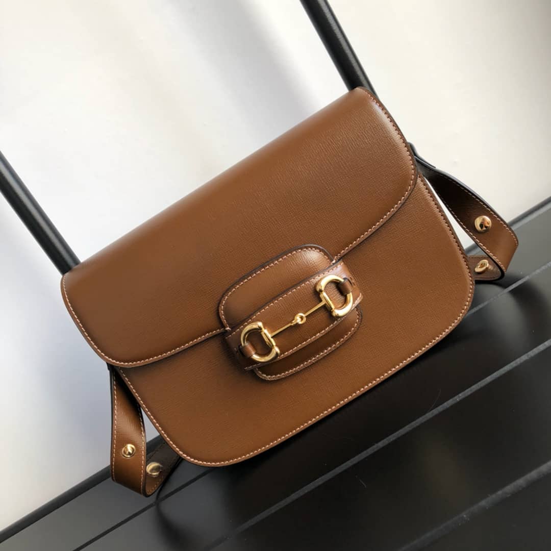 Gucci Horsebit 1955 Shoulder Bag Replica Brown 602204 - DEEPREPS