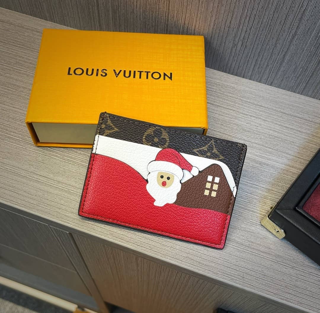 Louis Vuitton Wallet Replica Monogram Canvas Card Holder Christmas Collection - DEEPREPS
