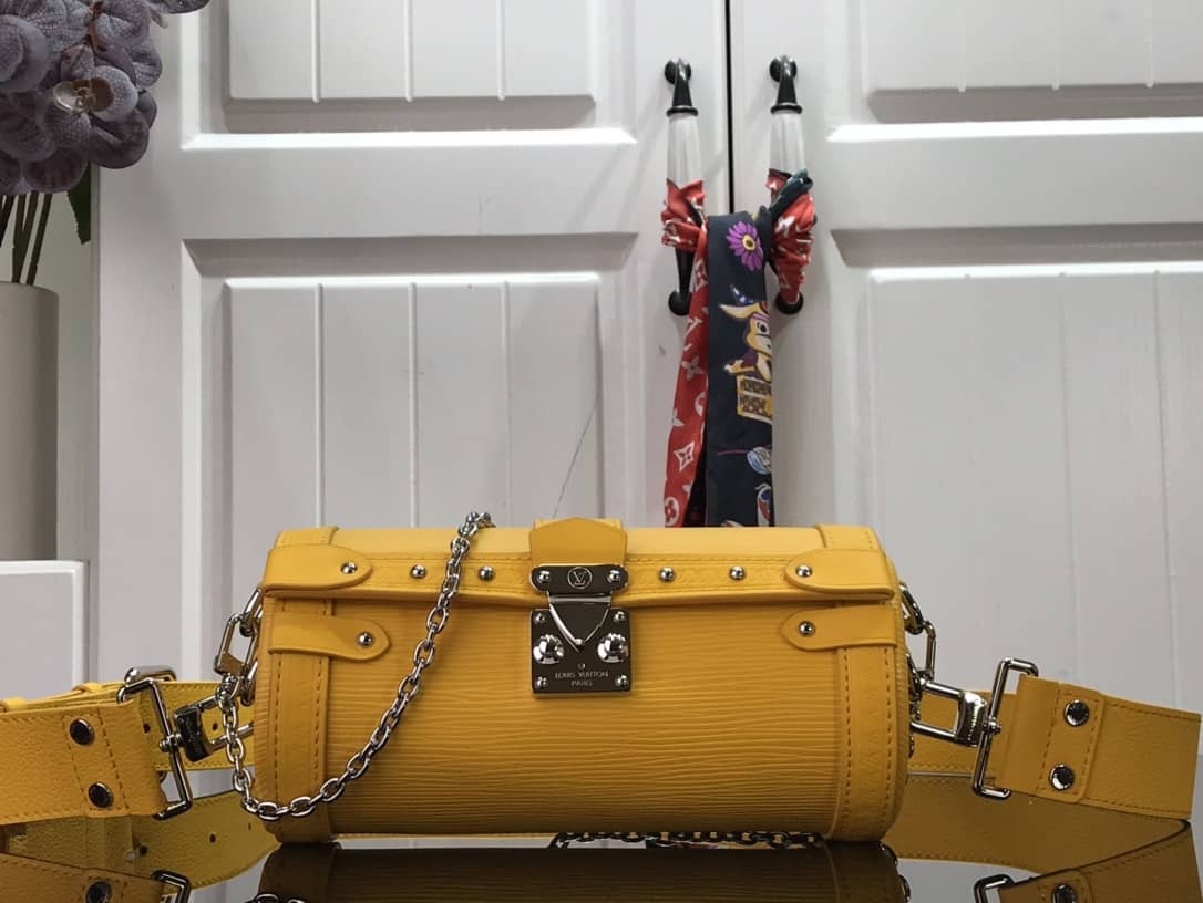 Louis Vuitton Papillon Trunk Monogram Chain Replica Crossbody Bag Yellow M57835 - DEEPREPS