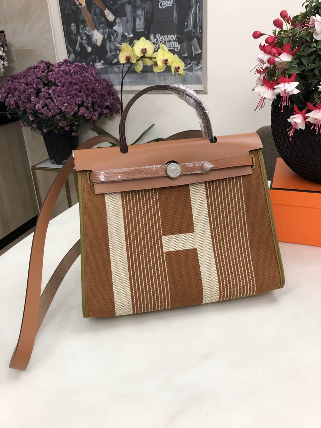 Replica Hermes Birkin Bag 31 Canvas Leather HerBag - DEEPREPS