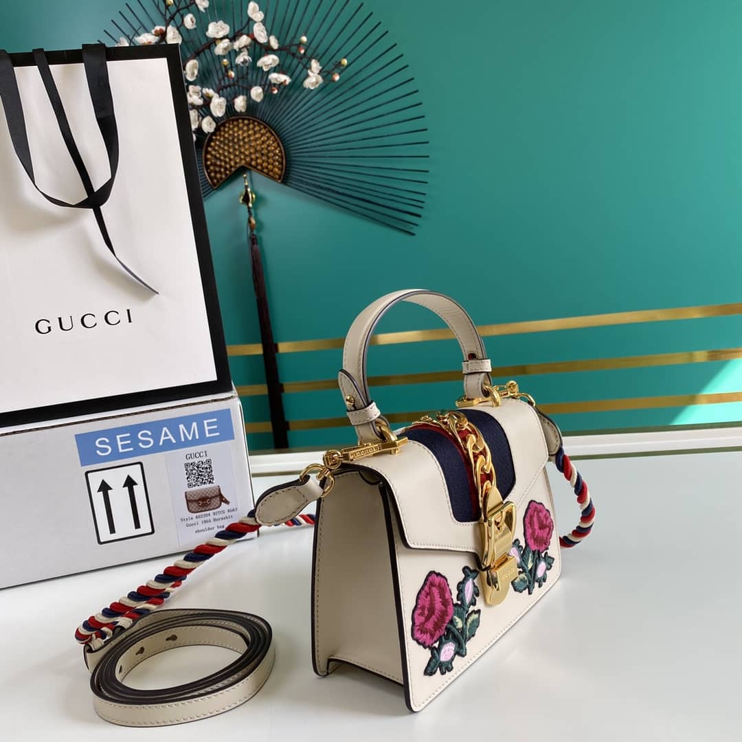 Gucci Womens Sylvie Leather Mini Bag Replica 470270 - DEEPREPS