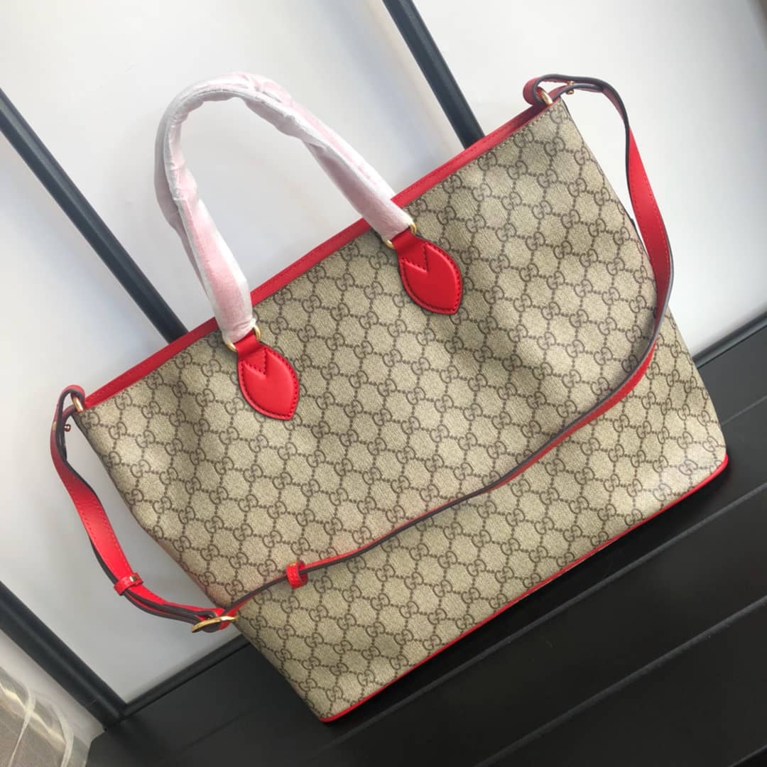 Gucci Soft GG Supreme Baby Changing Bag Replica Red 457356 - DEEPREPS