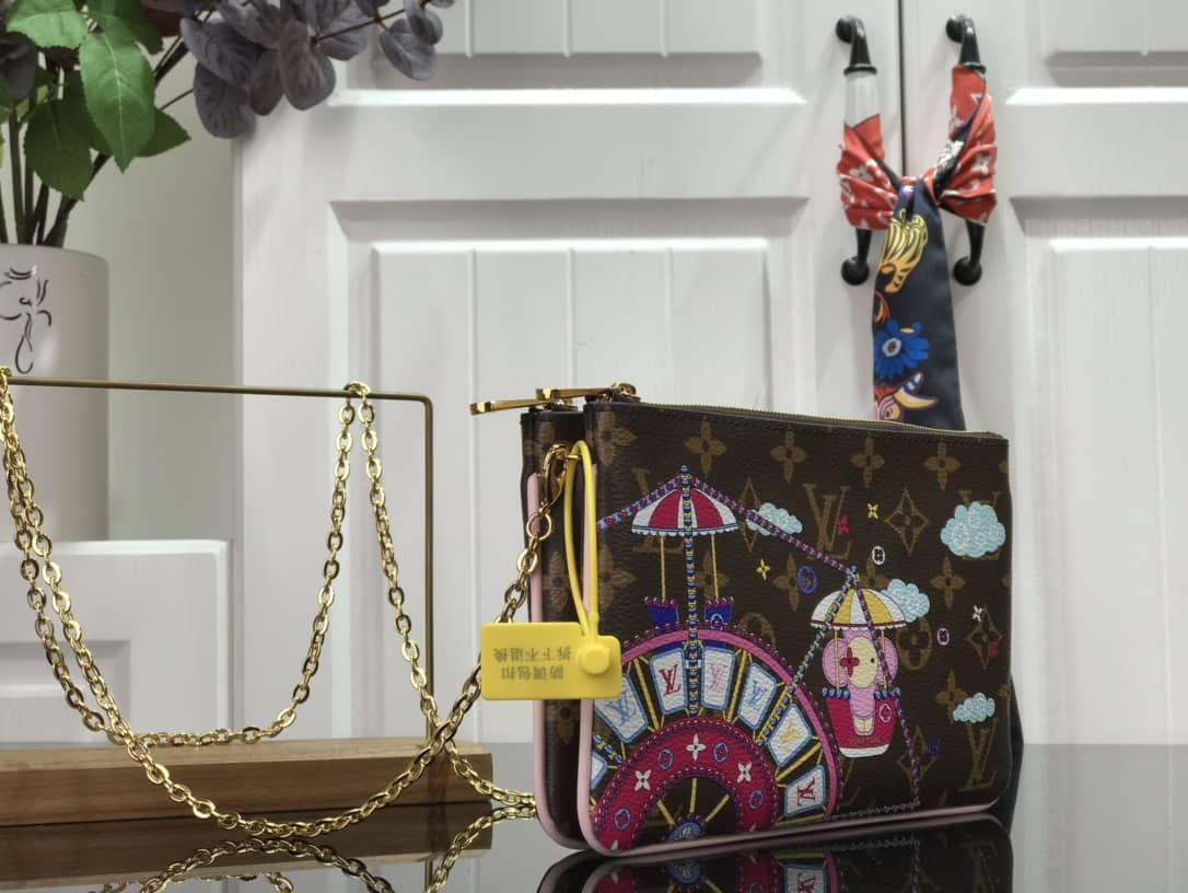 Louis Vuitton Pochette Double Zip Christmas Limited Collection Replica Bag M69744 - DEEPREPS