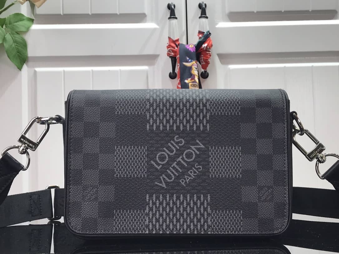 Louis Vuitton Studio Damier Messenger Bag Replica Black N50013 - DEEPREPS