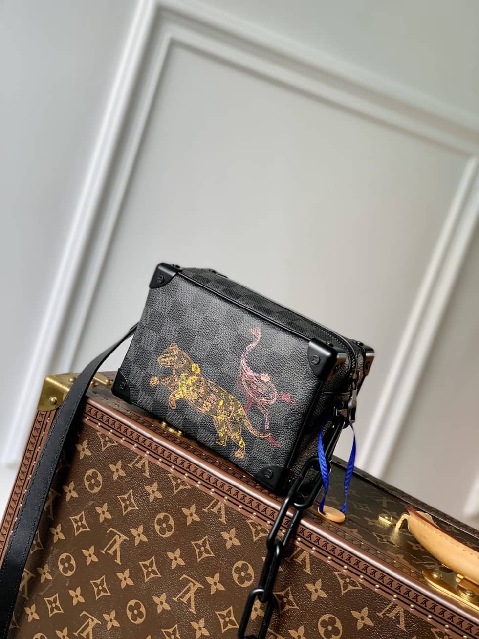 Louis Vuitton Mini Soft Trunk Black N45278 Replica Shoulder Bag - DEEPREPS