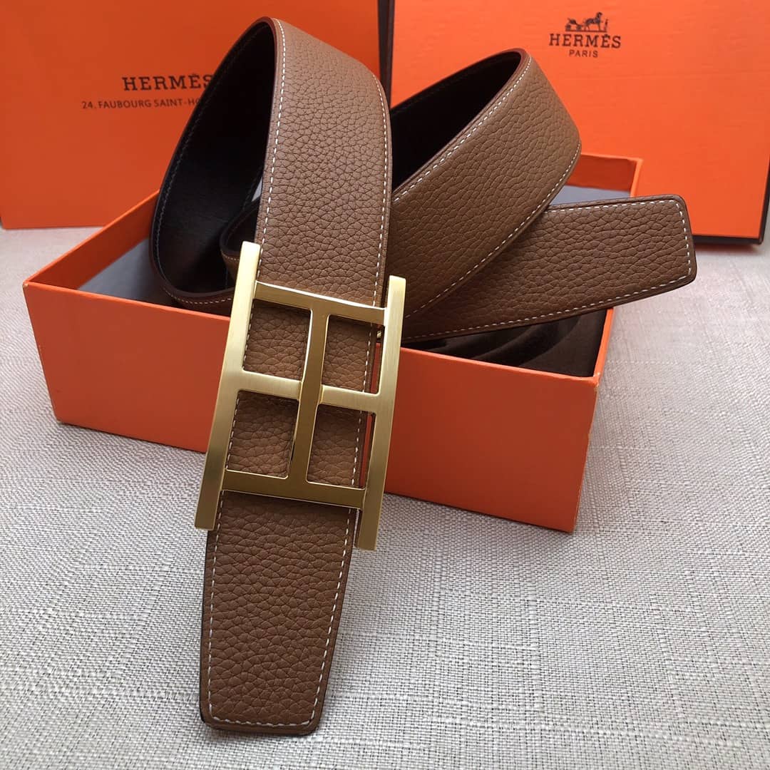 Knockoff Hermes Logo Belt 38mm - DEEPREPS