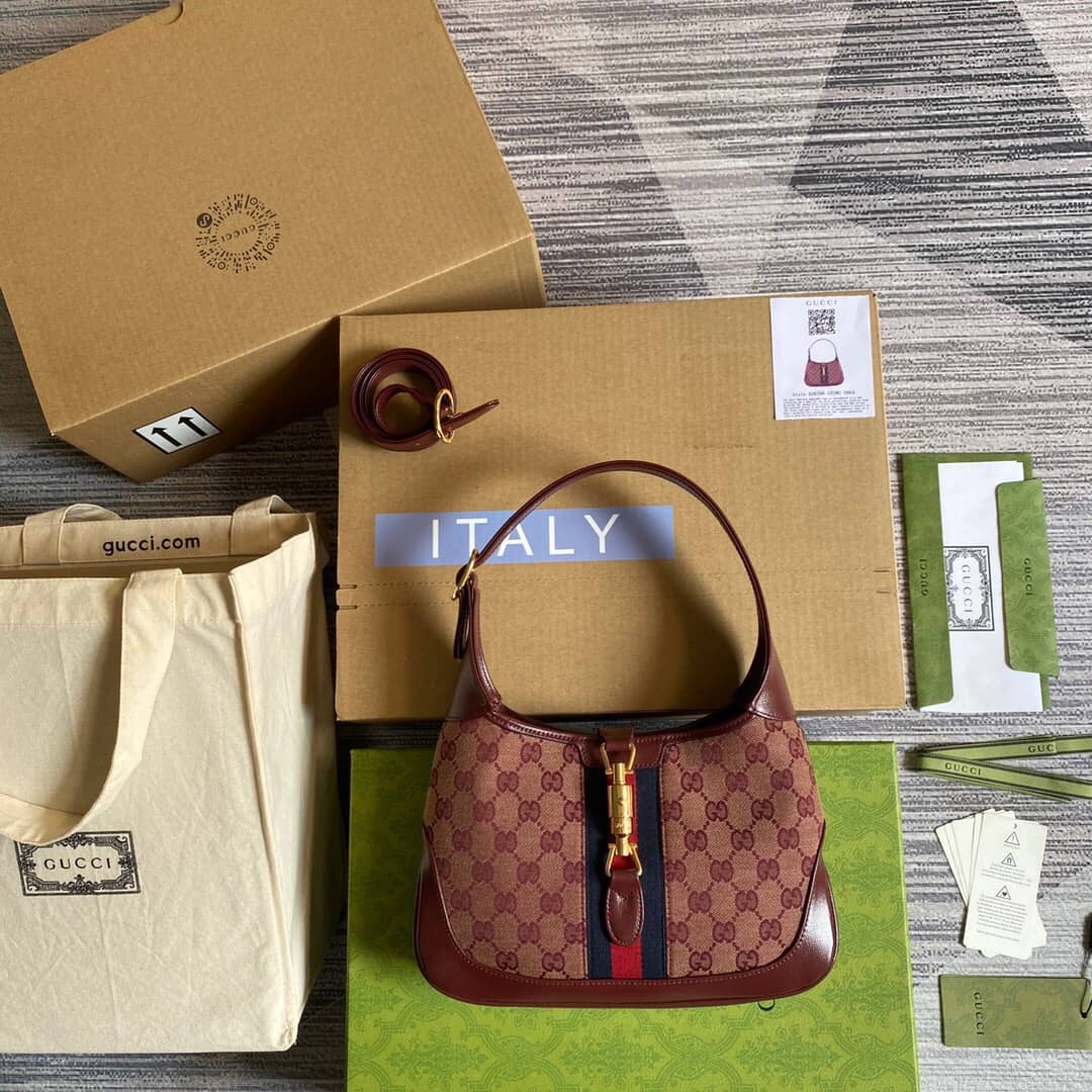 Gucci GG Jackie 1961 Mini Shoulder Bag Replica Red 637092 - DEEPREPS