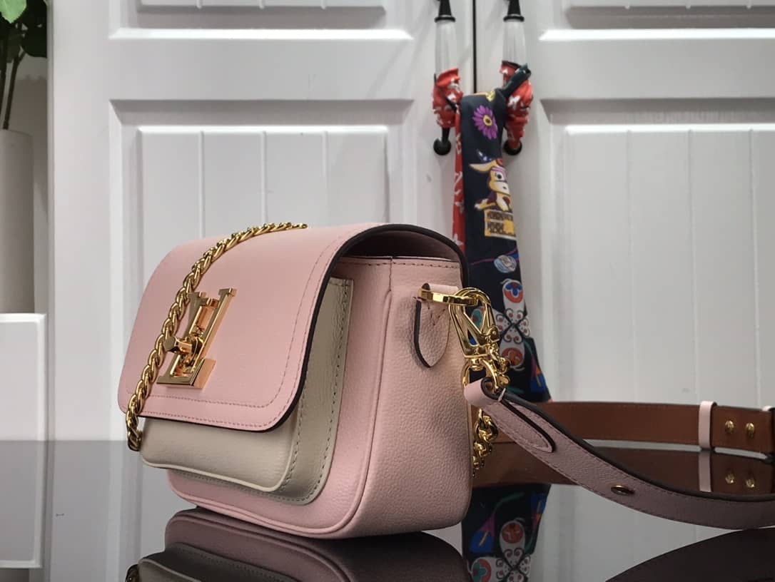 Louis Vuitton Lockme Chain PM Replica Handbag Pink M57073 - DEEPREPS