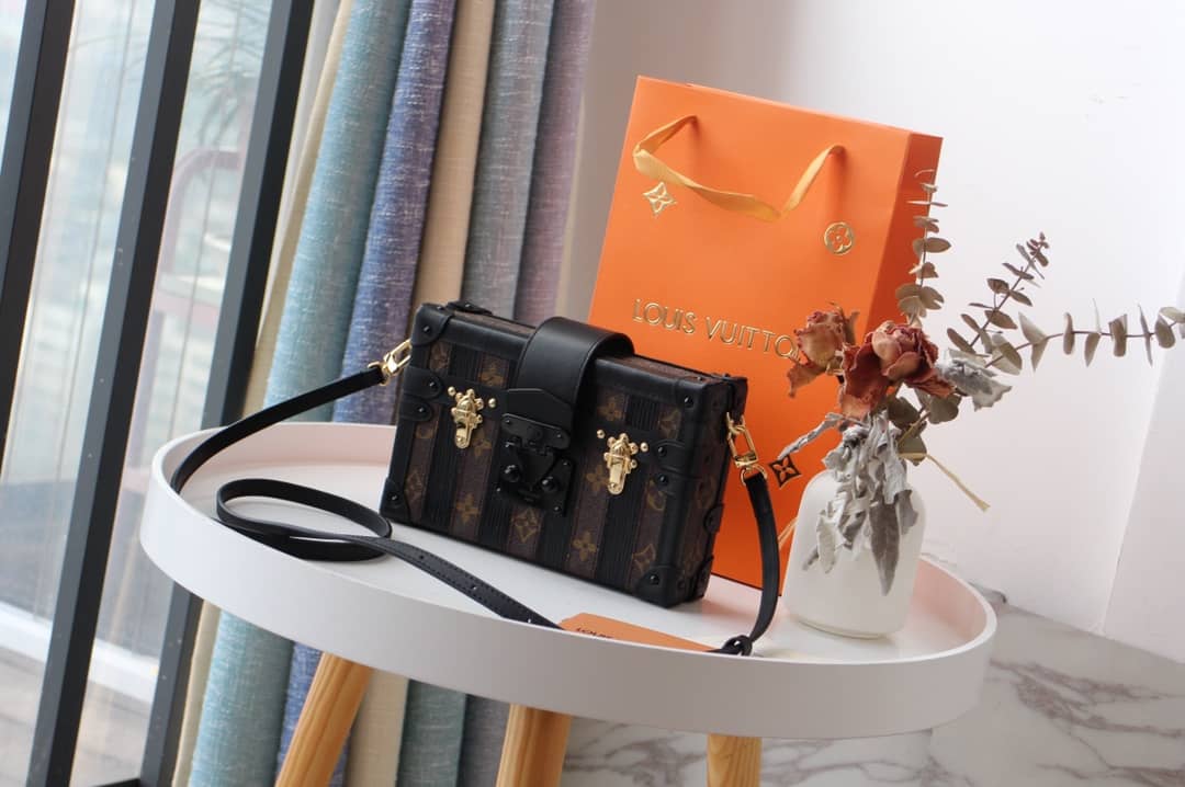 Louis Vuitton Petite Malle Monogram Canvas Replica Bag Brown M40273 - DEEPREPS