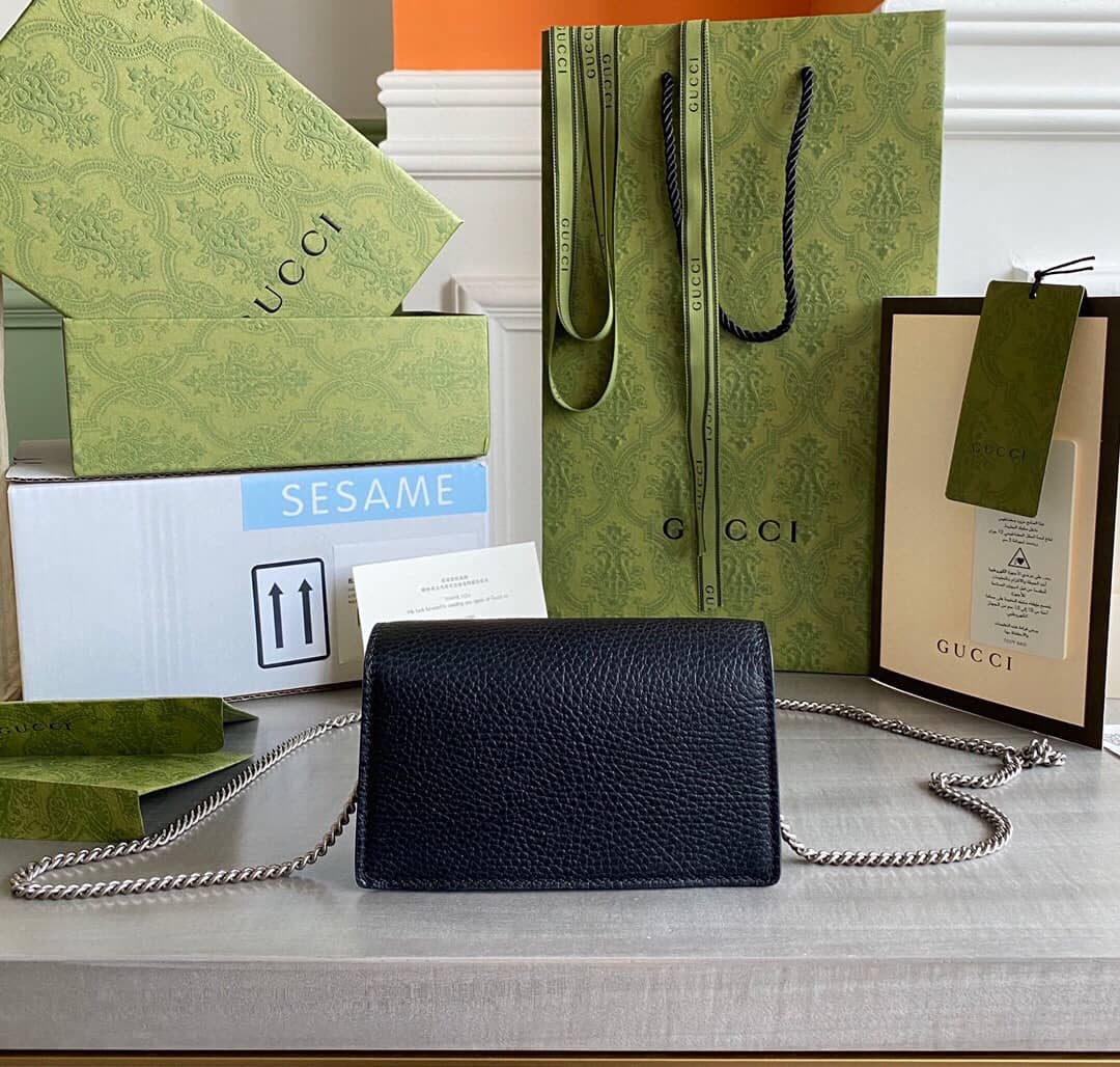 Gucci Dionysus GG Supreme Super Mini Bag Replica Black 476432 - DEEPREPS