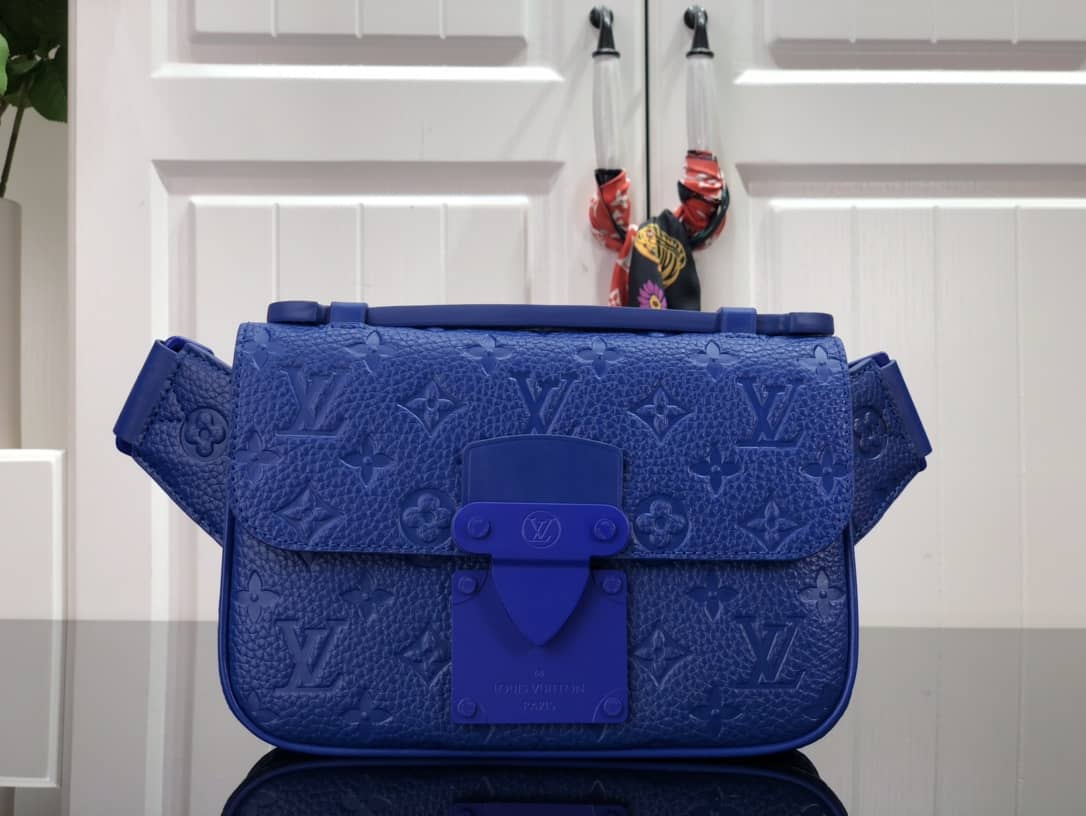 Louis Vuitton S Lock Sling Crossbody Bag Replica Blue M58487 - DEEPREPS
