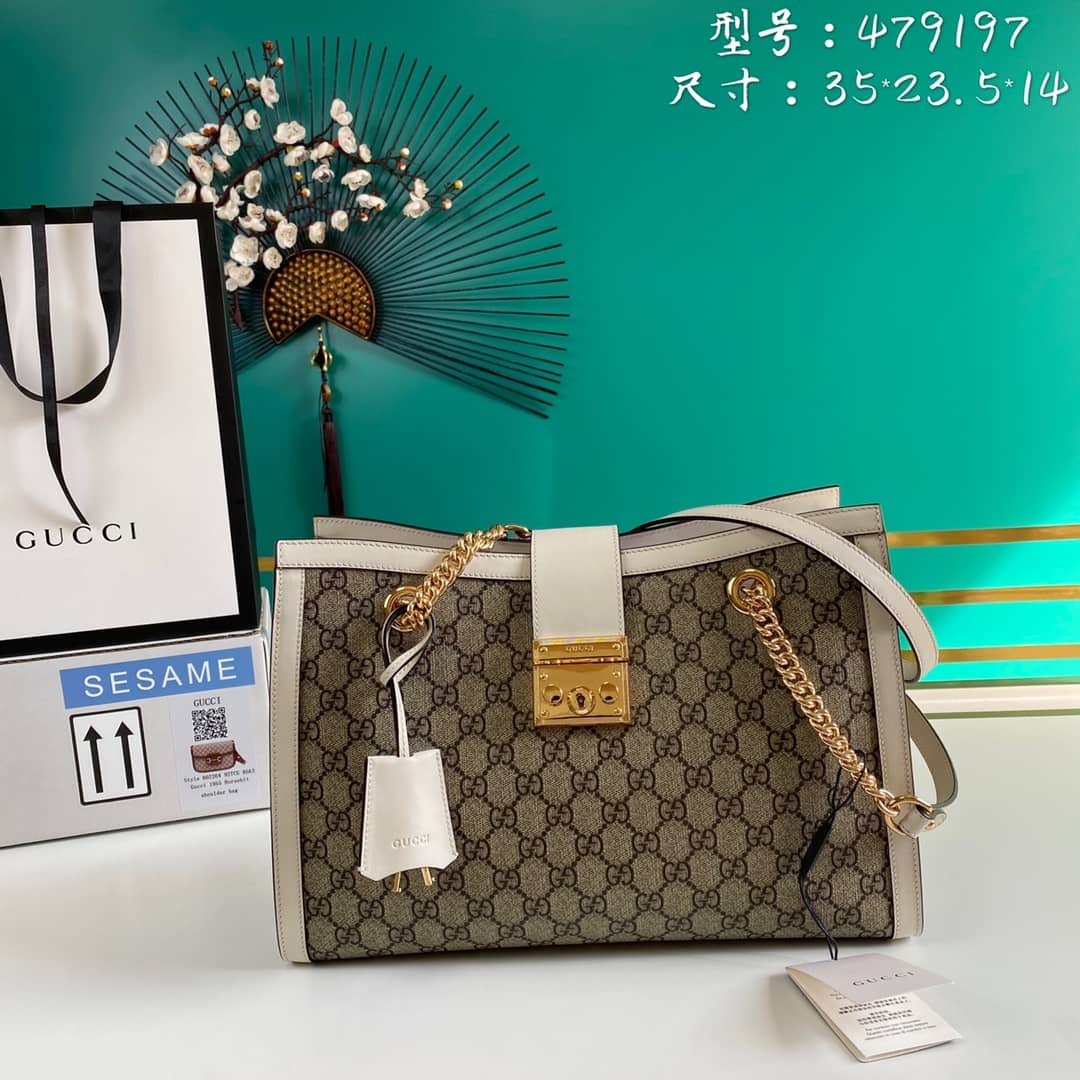 Gucci Padlock GG Supreme Canvas Shoulder Bag Replica 479197 - DEEPREPS