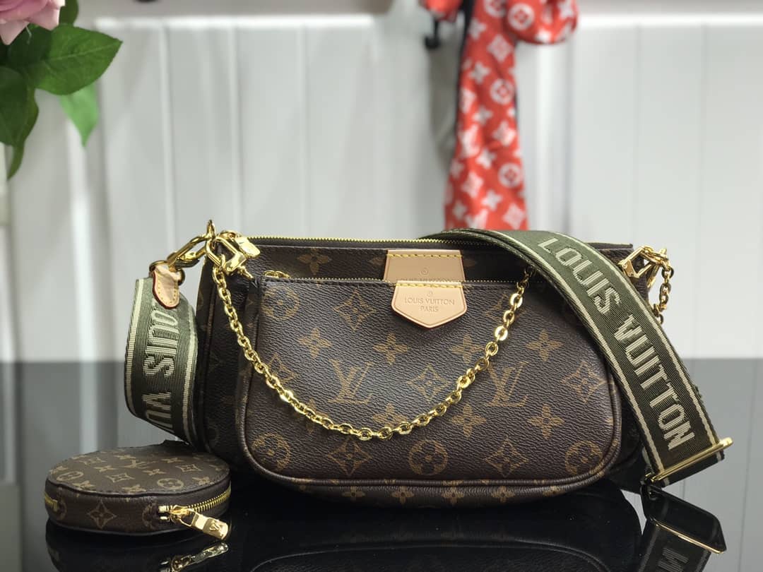 Louis Vuitton Monogram Canvas Multi Pochette Replica Green M44823 - DEEPREPS