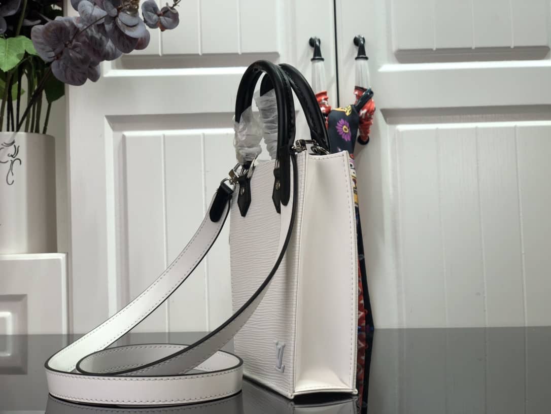 Louis Vuitton Petit Sac Plat Flat Shoulder Bag Replica White M80169 - DEEPREPS