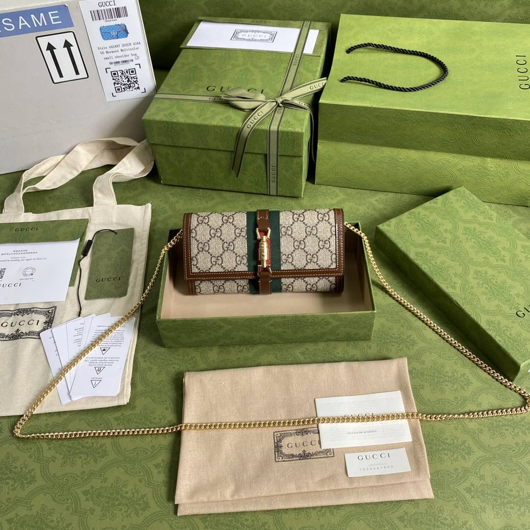 Gucci Jackie 1961 Shoulder Bag Chain Wallet Replica 652681 - DEEPREPS