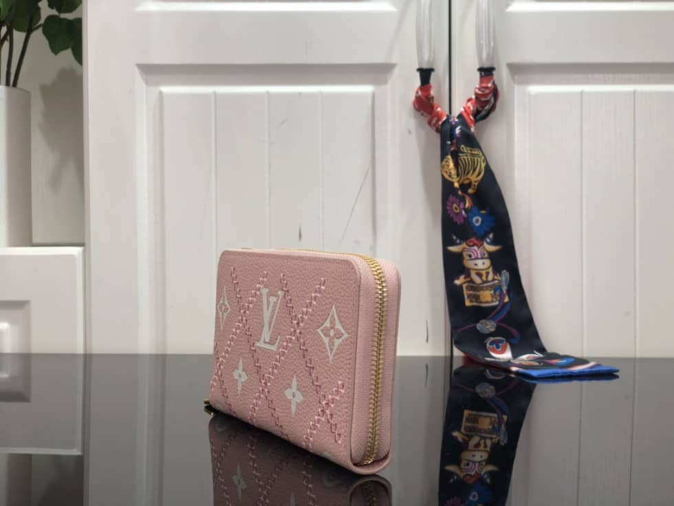Louis Vuitton Wallet Dupe Zippy Monogram Empreinte Leather Pink M81141 - DEEPREPS