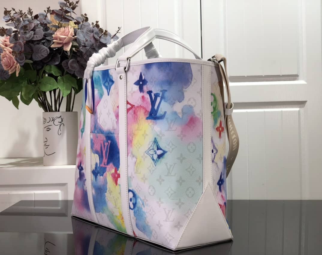 Louis Vuitton Weekend GM Watercolor Monogram Tote Replica Blue M45754 - DEEPREPS