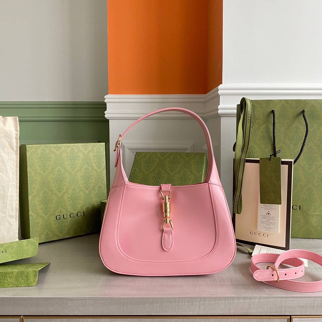 Gucci GG Jackie 1961 Small Hobo Shoulder Bag Replica Pink 636709 - DEEPREPS