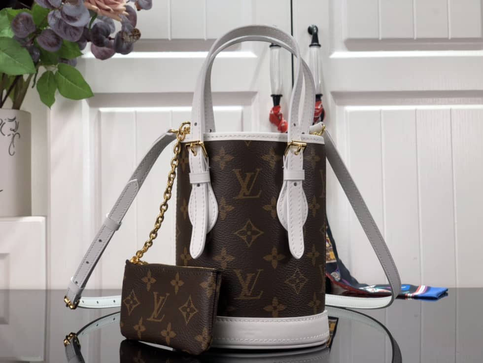 Louis Vuitton Nano Monogram Brown M81489 Replica Bucket Bag - DEEPREPS
