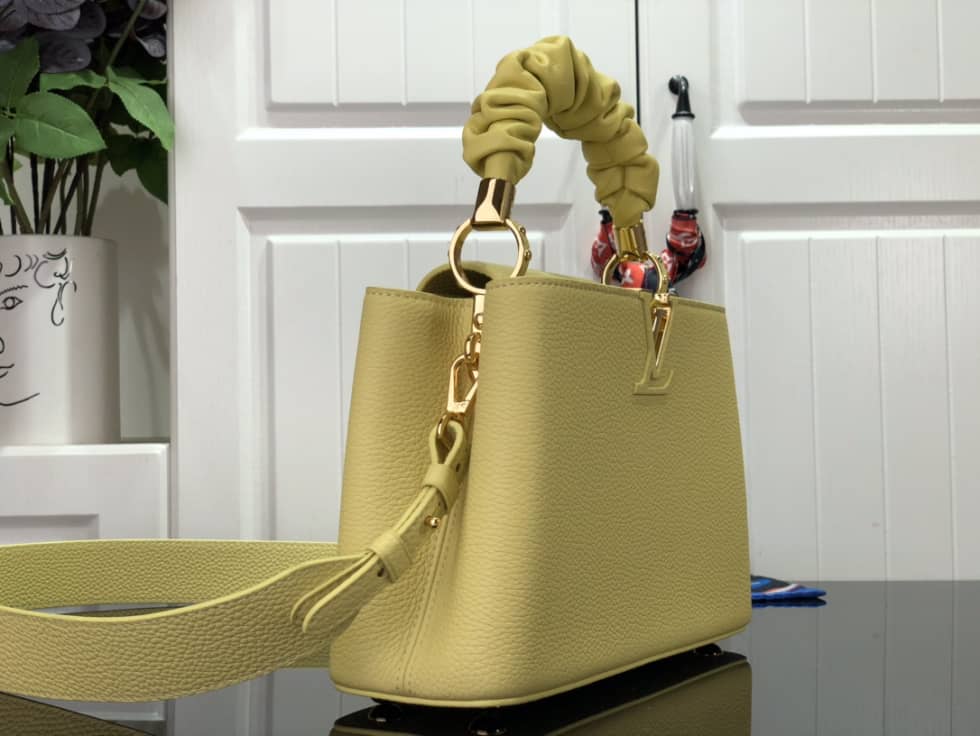 Louis Vuitton Capucines BB Taurillon Leather Bubble Yellow M58694 Replica Shoulder Bag - DEEPREPS