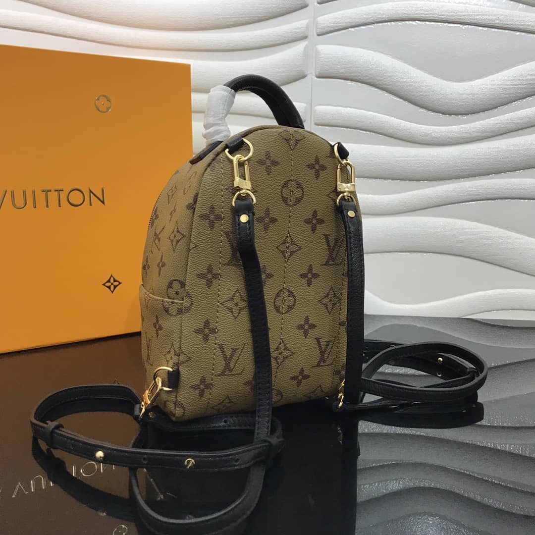 Louis Vuitton Palm Spring Mini Replica Backpack Monogram Reverse Canvas Yellow M44872 - DEEPREPS