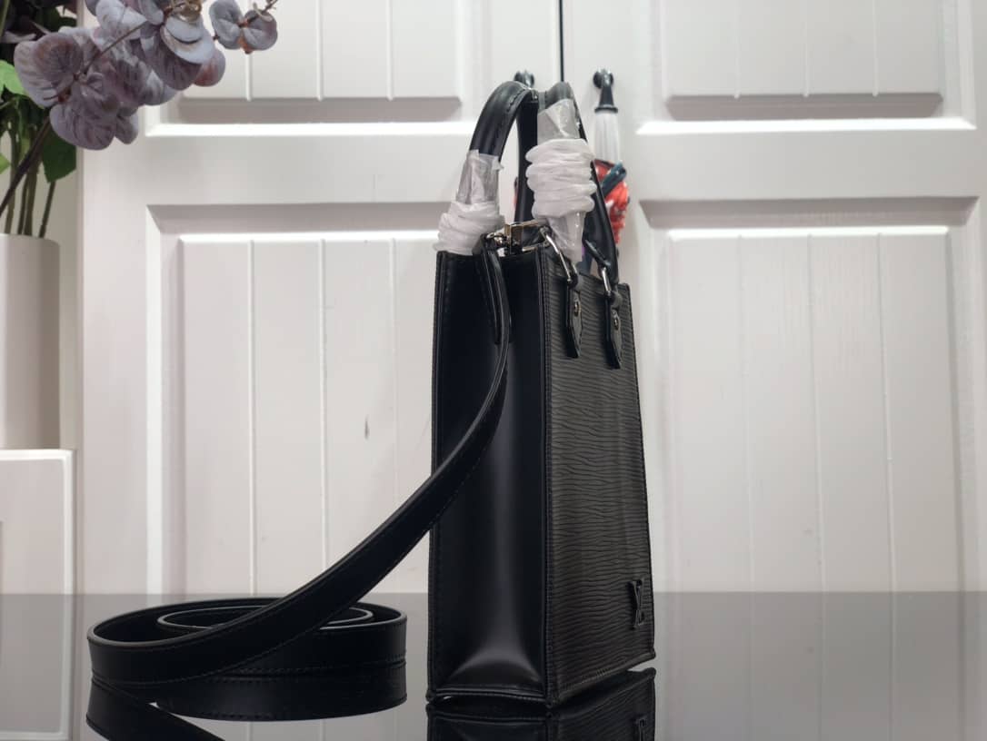 Louis Vuitton Petit Sac Plat Flat Shoulder Bag Replica Black M80169 - DEEPREPS