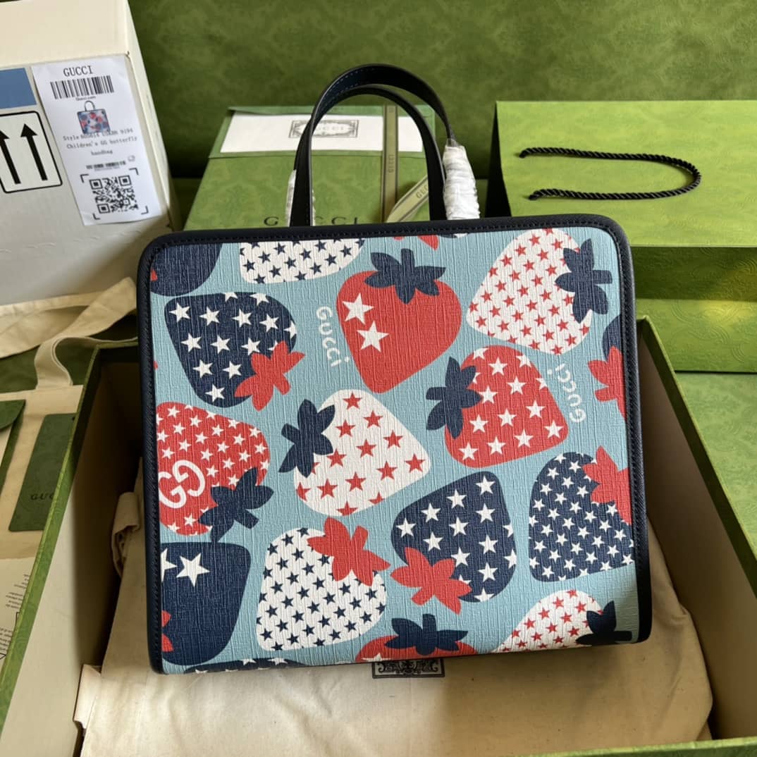 Gucci Children Strawberry Print 605614 Replica Tote Bag - DEEPREPS