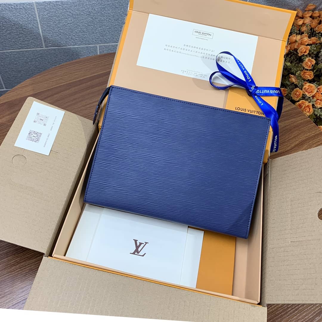 Louis Vuitton Replica Toiletry Pouch 26 Epi Leather Blue M41366 - DEEPREPS