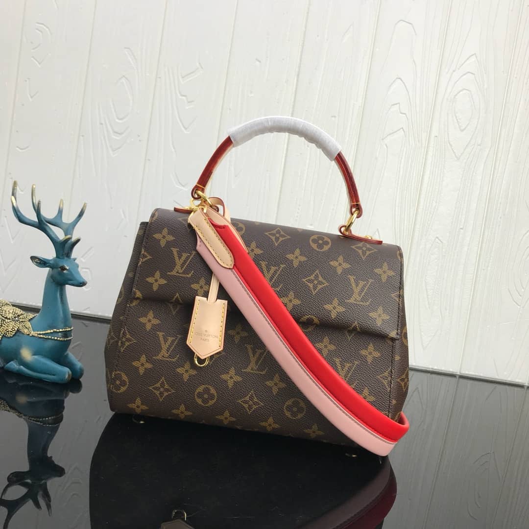 Louis Vuitton Cluny BB Monogram Canvas Shoulder Bag Replica Red M42738 - DEEPREPS