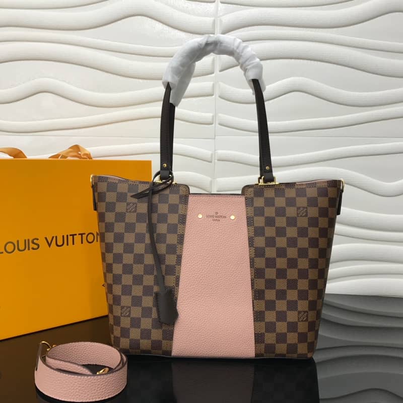 Louis Vuitton Jersey Damier Ebene Canvas Magnolia Pink Bag Replica N44041 - DEEPREPS