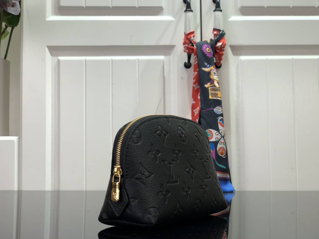 Louis Vuitton Pochette Dupe Monogram Cosmetic Pouch  Black M47515 - DEEPREPS