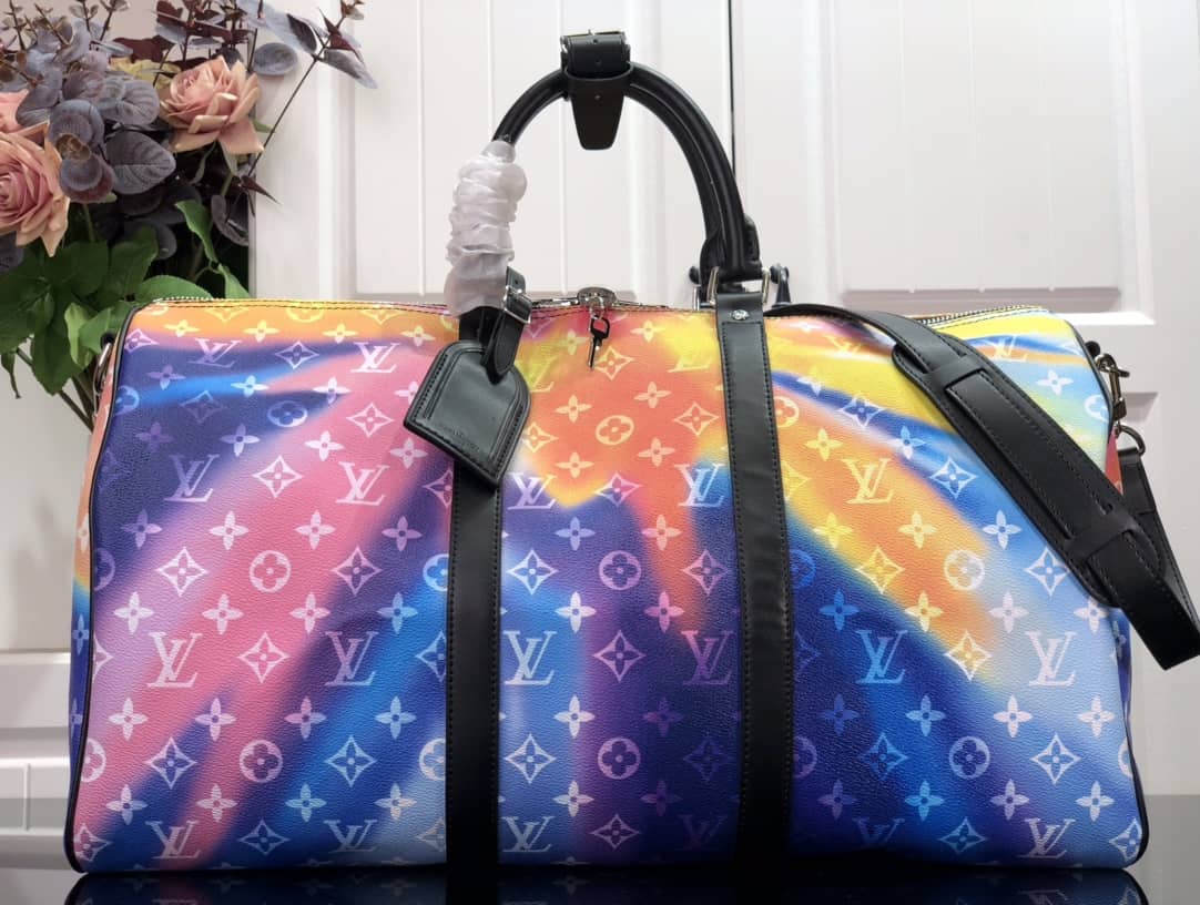 Louis Vuitton Keepall Watercolor Bandouliere 50 Travel Bag Replica M45758 - DEEPREPS