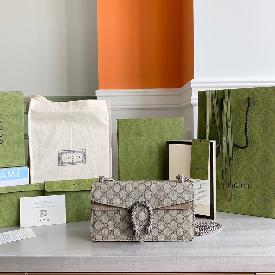 Gucci GG Dionysus Small Shoulder Bag Replica Brown 499623 - DEEPREPS