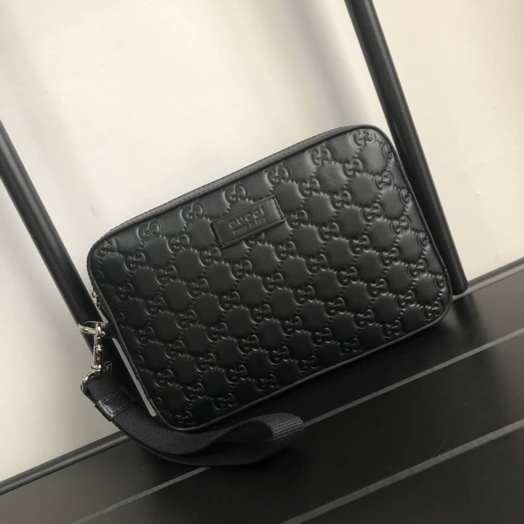 Gucci GG Supreme Wash Bag Replica Black 495562 - DEEPREPS