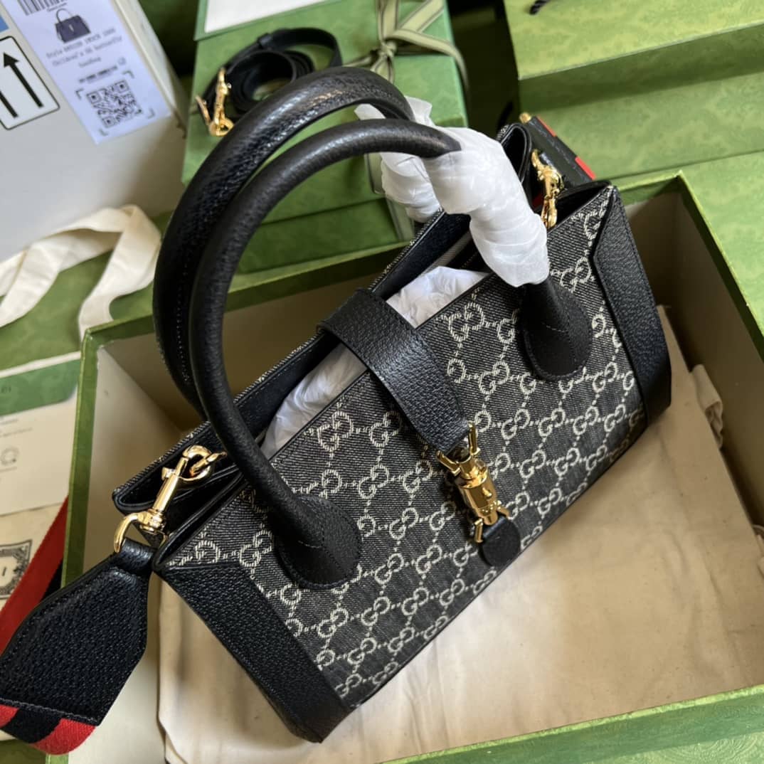 Gucci GG Jackie 1961 Denim Replica Tote Bag 685129 - DEEPREPS