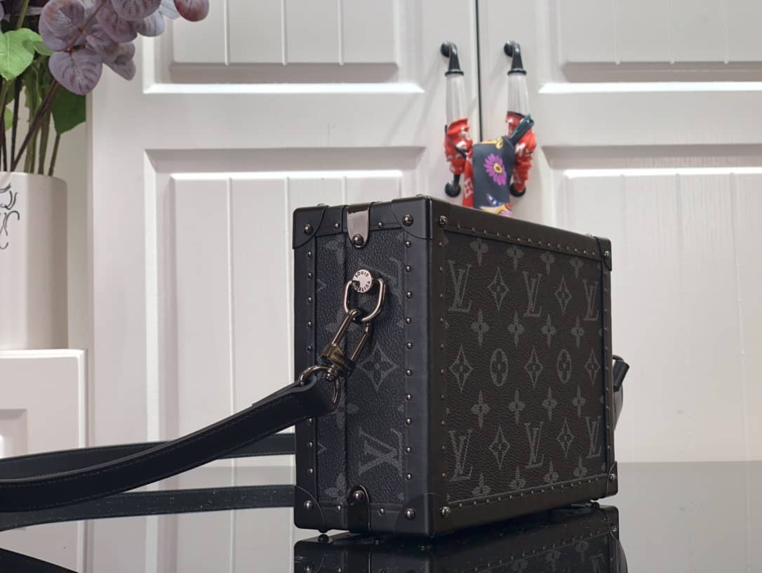 Louis Vuitton Monogram Eclipse Replica Box Bag Black M43580 - DEEPREPS
