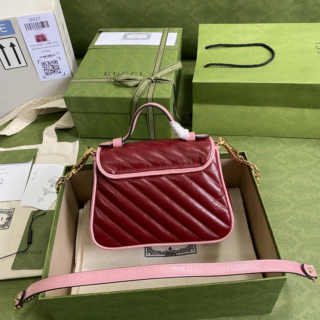 Gucci Marmont GG Mini Top Handle Bag Replica 583571 - DEEPREPS