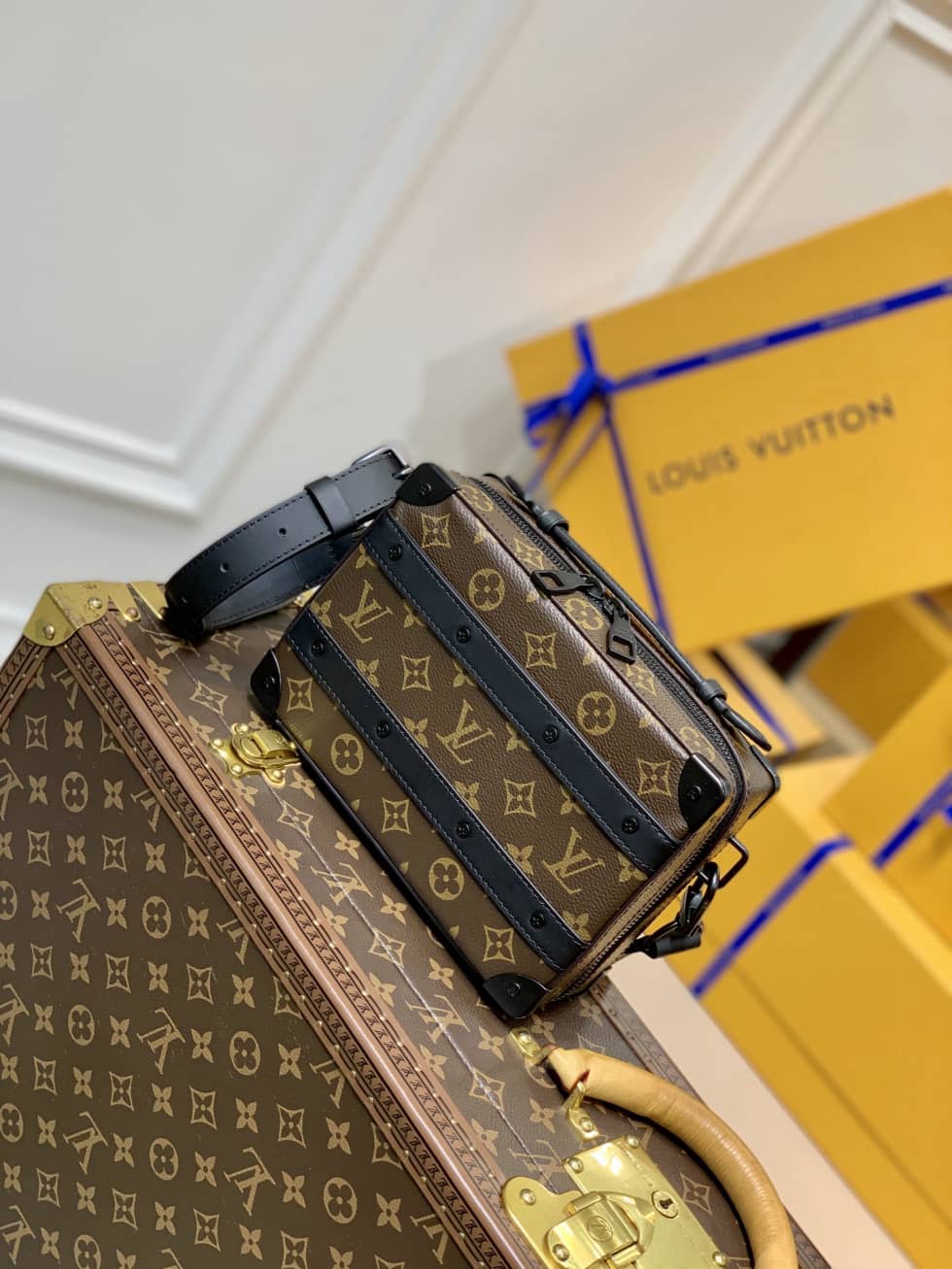 Louis Vuitton Handle Trunk Monogram Macassar M45935 Replica Shoulder Bag - DEEPREPS