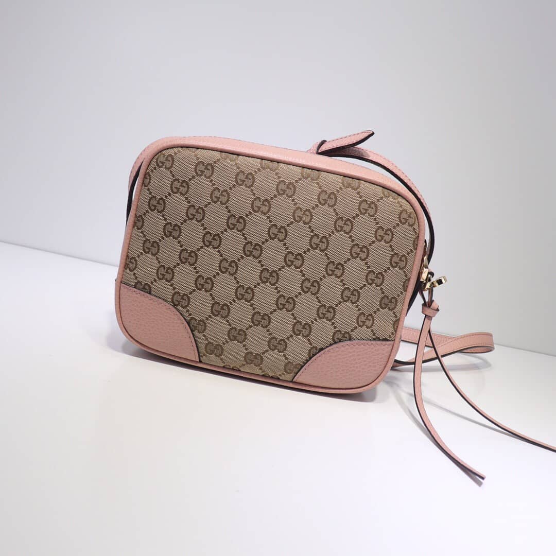 Gucci GG Canvas Messenger Bag Replica Pink 449172 - DEEPREPS