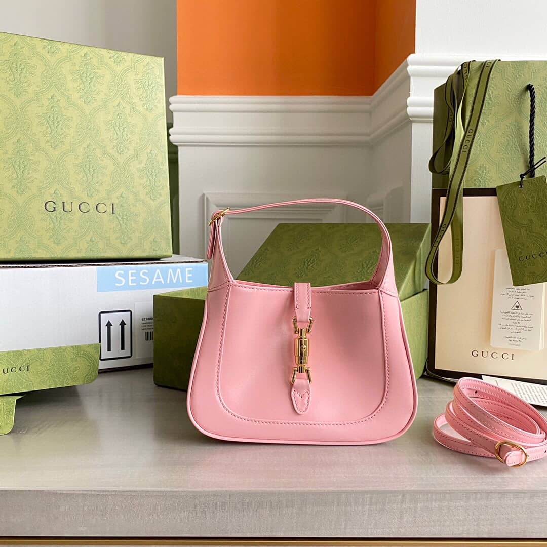 Gucci Jackie 1961 Mini Shoulder Bag Replica Pink 637091 - DEEPREPS