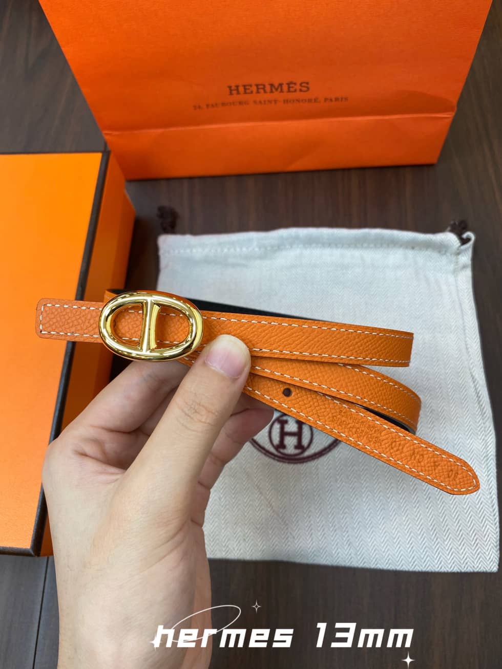 7 Star Hermes Leather Belt 13mm For Lady - DEEPREPS