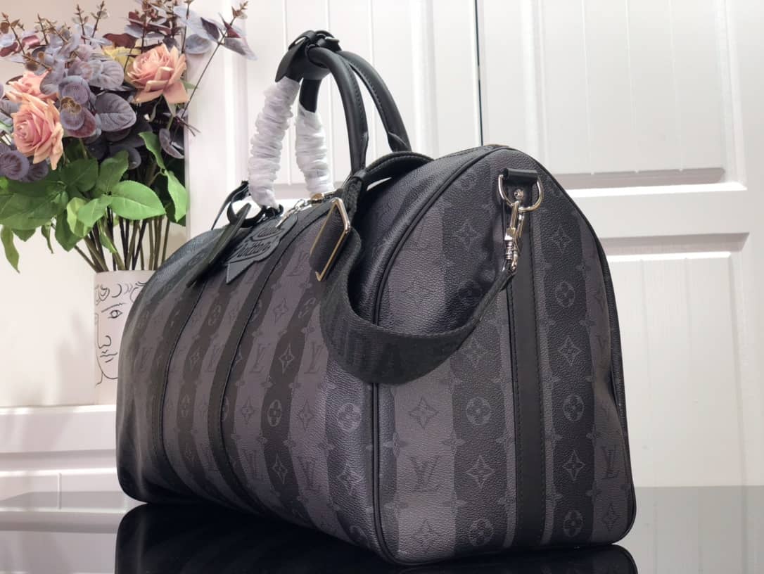 Louis Vuitton Keepall Bandouliere x Nigo Monogram Replica Stripes Gray M40567 - DEEPREPS
