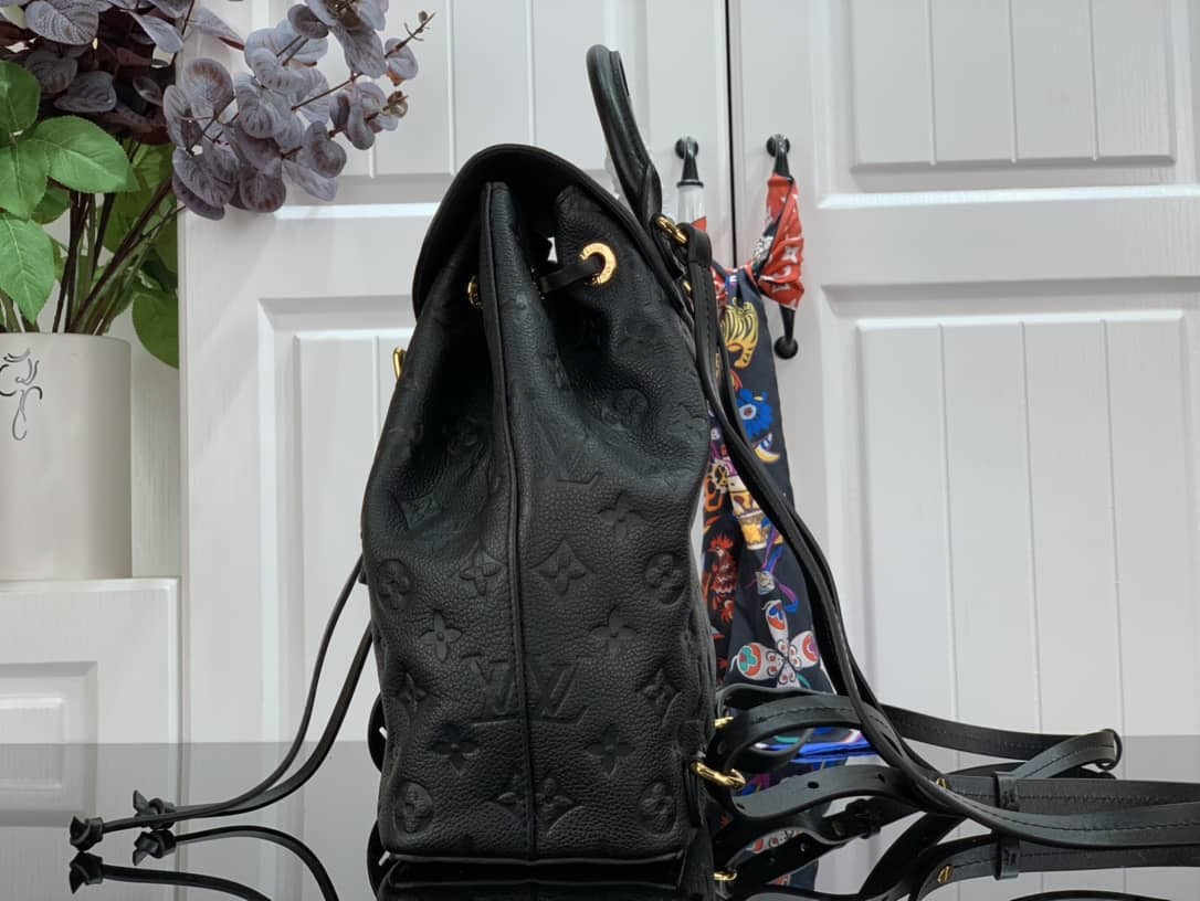 Louis Vuitton Ann Platt Montsouris PM Noir Leather Replica Backpack Black M45205 - DEEPREPS
