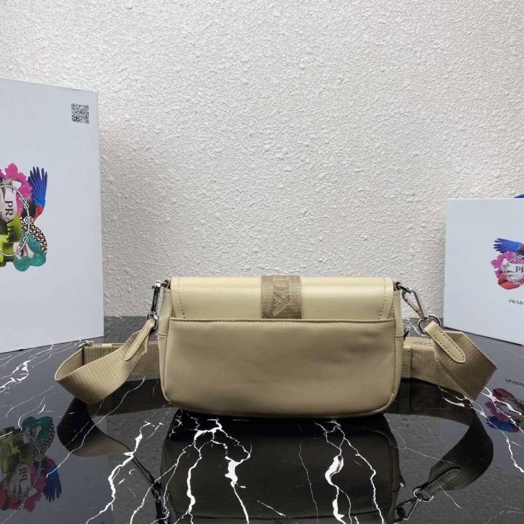 Prada Pocket Nylon And Brushed Leather Replica Bag - DEEPREPS