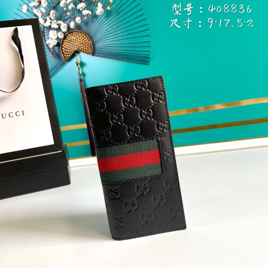 Gucci Bill PVC Leather Long Wallet Replica 408836 - DEEPREPS