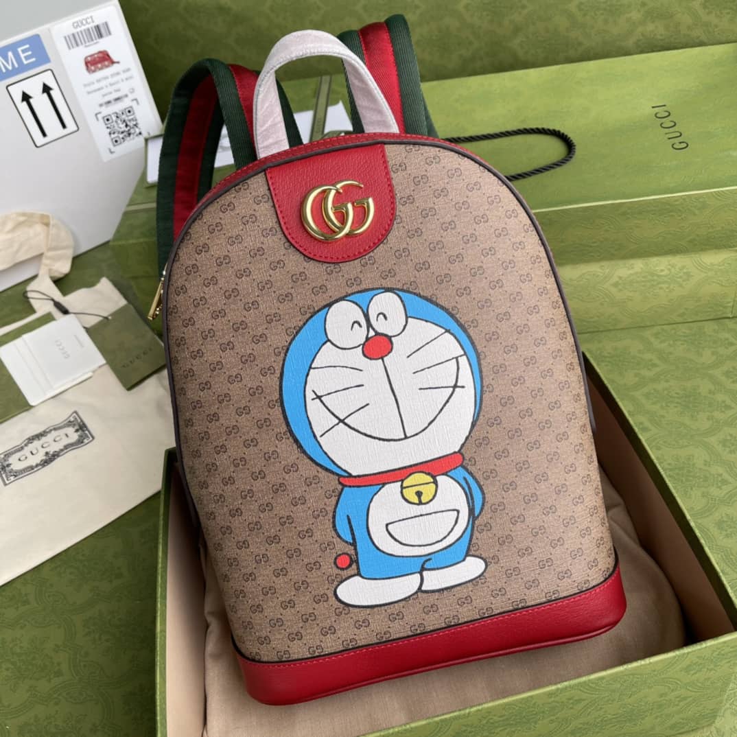 Gucci Doraemon x Gucci Small GG Canvas Backpack Replica 647816 - DEEPREPS
